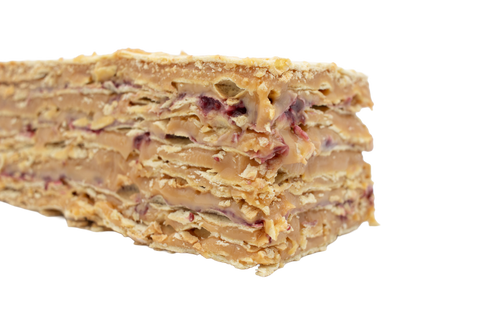 Tronco Hojarasca Frambuesa Manjar